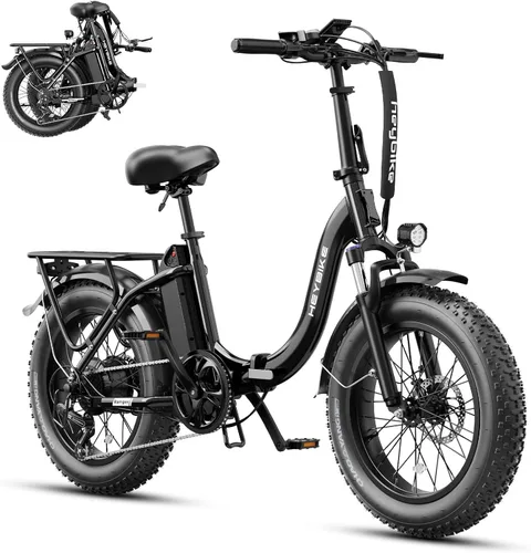 Miniatura 14 de Heybike Ranger 2.0 Foldable Electric Bike for Adults, 20"*4 Fat Tire Ebike with 1400W Peak Motor, 28 MPH Max Speed, 600Wh Removable Battery, Up to