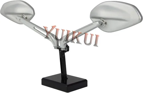 Miniatura 10 de Espejos universales de motocicleta CNC espejo de aluminio M10 M8 duradero espejo retrovisor para Yamaha FZ-09 2014-2017/FZ1 N 2006-2015/XSR, Negro