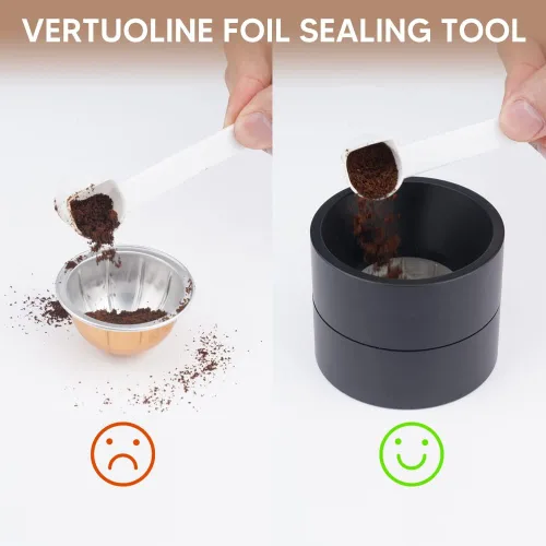 Miniatura 3 de Kit de sellos de papel de aluminio reutilizable Vertuo Capsule Kit para cápsulas VertuoLine para reutilizar cápsulas recargables Nespresso