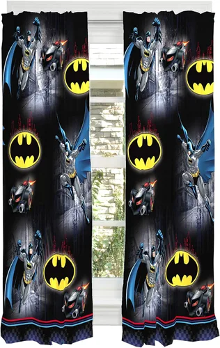 Franco Juego de cortinas para habitación de niños, 82 x 63 pulgadas, Batman