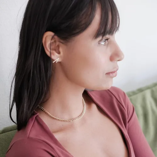 Miniatura 4 de Honeycat Fiona Bold Curb Chain Necklace Joyería minimalista y delicada