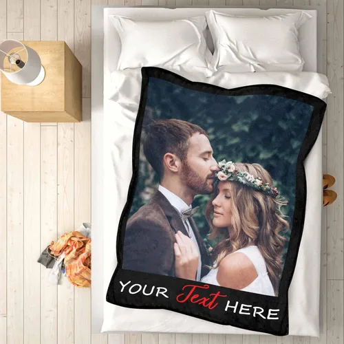 Miniatura 4 de YESCUSTOM Manta de fotos personalizada con tus fotos y textos, fabricada en Estados Unidos, regalo para esposas amigas para vacaciones, cumpleaños