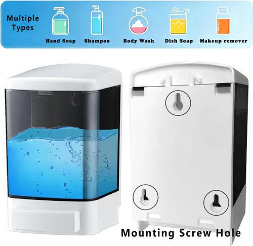 Miniatura 3 de Dispensador manual de jabón 33.8oz / 1000ml para cocina, baño, montado en pared, dispensador de jabón comercial para contenedores líquidos, champú