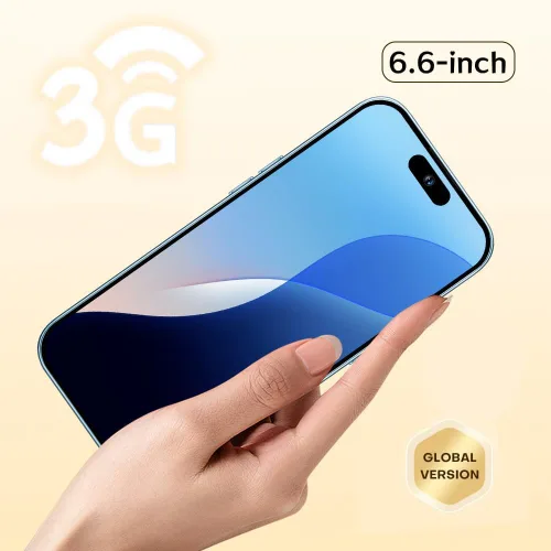 Miniatura 3 de Teléfono móvil 3G desbloqueado, pantalla de 6.6 pulgadas 16 GB ROM (SD a 128 GB), cámaras duales de doble SIM, sistema operativo Android 10.0, Negro