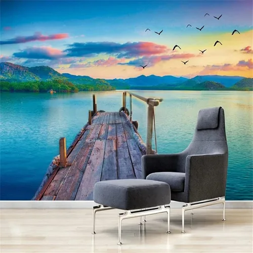Miniatura 14 de Mural de pared grande geométrico dorado, salpicado de tinta negro y dorado salpicado con tinta, mural de vinilo autoadhesivo, decoración moderna