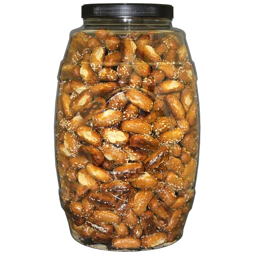 Miniatura 4 de UTZ Pretzels duros de masa madre rotos a la antigua, barril de 64 onzas, torsión clásica de nudo de pretzel grande y grueso, pretzel crujiente