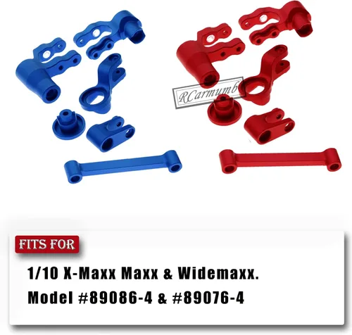 Miniatura 2 de RC Upgrades Part Steering Bellcranks para 1/10 WideMaxx Maxx, servo Saver de aluminio Draglink Hops Up Set para RC Modelo #89086-4, #89076-4, Azul