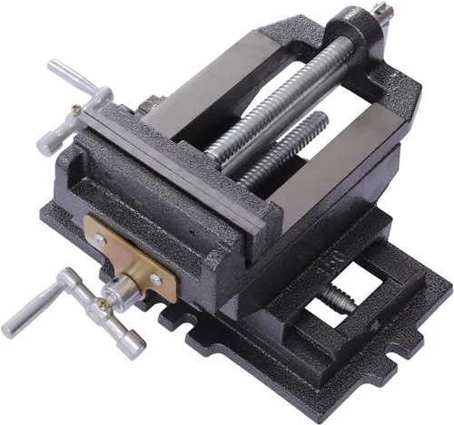 Futchoy Tornillo de prensa de taladro de diapositiva cruzada de 6 pulgadas, mesa de banco compuesto, abrazadera de carpintería, accesorio de