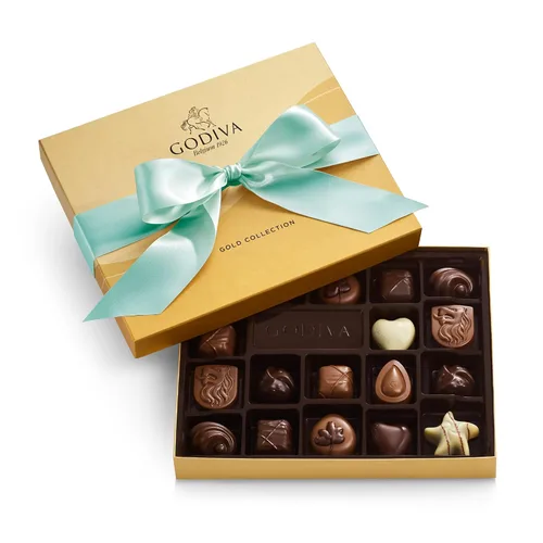Miniatura 6 de Godiva Masterpieces - Lata de conejo de Pascua, leche surtida y chocolate negro con ganache y caramelo, regalos de chocolate gourmet de Pascua