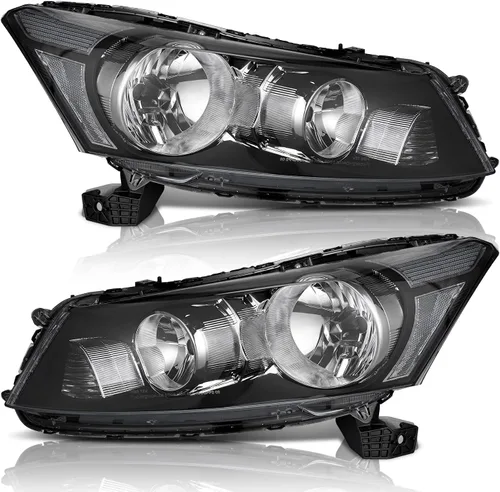 WEELMOTO Faro delantero para Honda Accord 4Dr Sedan 2008-2012, repuesto para ensamblaje de faros delanteros Honda Accord 08-12, carcasa negra,