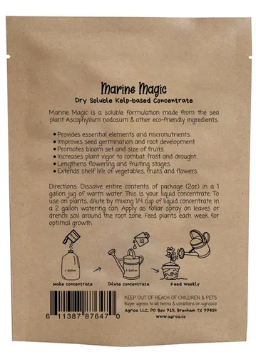 Miniatura 2 de Fertilizante en polvo soluble de extracto de algas marinas, fertilizante en polvo soluble 100% natural de Marine Magic que hace 128 galones (484 L)