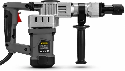 Miniatura 3 de XtremepowerUS Martillo eléctrico de demolición de 1400 W con interruptor de hormigón con (2) brocas de cincel con estuche de transporte Negro/ Gris
