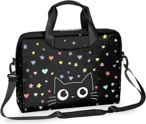 Miniatura 11 de Bonita bolsa de hombro para computadora portátil para mujeres y hombres, bolsa para computadora portátil, funda para laptop, maletín de transporte