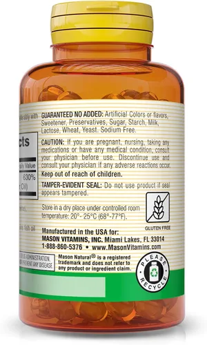 Miniatura 3 de MASON NATURAL Vitamina D3 125 mcg (5000 UI) - Apoya la salud general, fortalece los huesos y los músculos, del aceite de hígado de pescado, 50