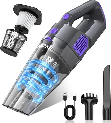 Miniatura 10 de Gxzsk Aspiradora de Mano Inalámbrica, 15000PA de Succión Fuerte Aspiradora de Mano Recargable para Coche, Aspiradora de Mano Portátil con Gris