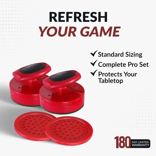 Miniatura 6 de Hathaway Pro-Series - Juego de discos y huelguistas de hockey de aire para sala de juegos familiar, con golpeadores ergonómicos de 4 pulgadas