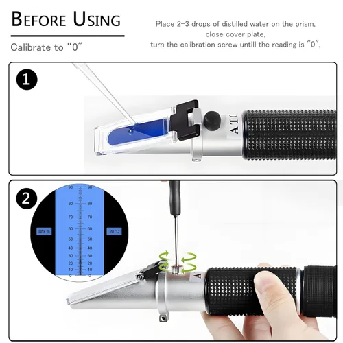 Miniatura 4 de V·RESOURCING - Medidor refractómetro Brix de 0 a 90 %, medición del contenido de azúcar portátil de mano para azúcar, alimentos, frutas, bebidas