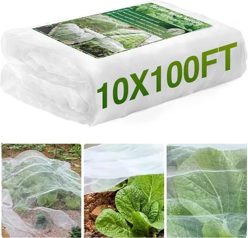 Miniatura 11 de Barrera de malla de jardín de 10 x 25 pies, red de plantas de árboles frutales para vegetales, arbustos de arándanos, cubierta de fila, protección