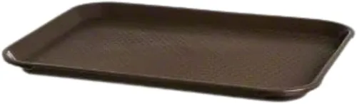 Miniatura 4 de TrueCraftware - Bandeja de comida rápida de 10 1/2 pulgadas x 13 5/8 pulgadas, juego de 12 bandejas de comida rápida para cafetería, juego de Marrón