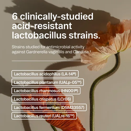 Miniatura 4 de Ora Organic Probiótico para mujeres con L. crispatus, 6 cepas de Lactobacillus clínicamente estudiadas para la salud vaginal, pH y del tracto