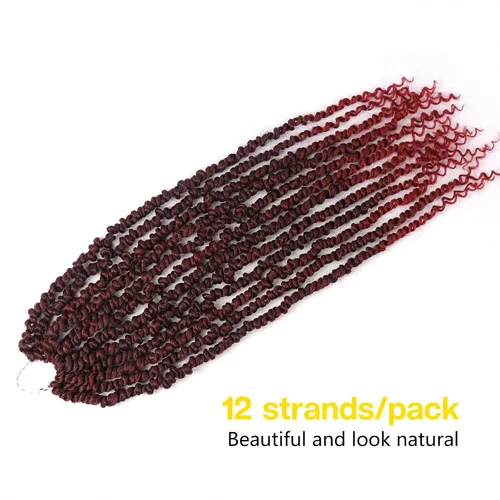 Miniatura 5 de Pelo de Passion Twist – Cabello de ganchillo de 24 pulgadas para mujer, 8 paquetes de cabello rizado pretrenzado de ganchillo Passion Twists Tbug