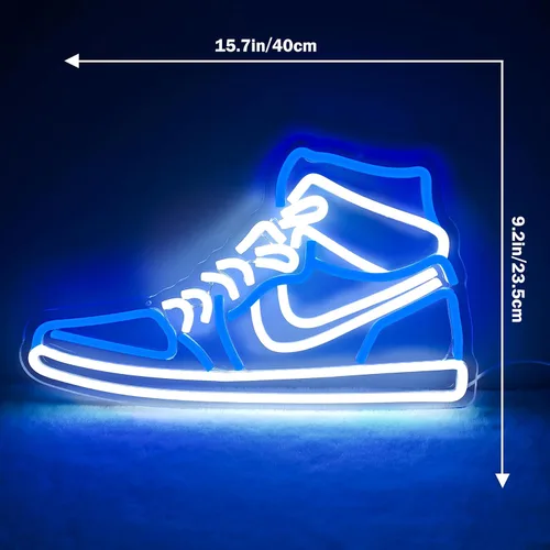 Miniatura 2 de Letrero de Neón de Zapatilla Deportiva, Letreros de Neón de Zapatos Deportivos para Pared, Luces LED de Neón Regulables para Niños, Dormitorio