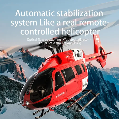 Miniatura 2 de C190 H145 6CH Helicóptero de control remoto avión para adultos principiantes RC Heli solo rotor sin altitudes mantener la altitud/posicionamiento