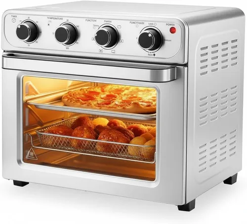 Miniatura 12 de HealSmart Horno freidora de aire digital 12 en 1 de 6.34 cuartos de galón, horno de convección multifunción de 1700 W con ventana de visión, cesta