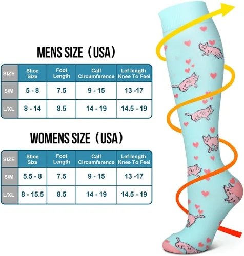 Miniatura 7 de Bluemaple Paquete de 6 calcetines de compresión de cobre para mujeres y hombres, el mejor apoyo para médicos, correr, enfermería, atletismo