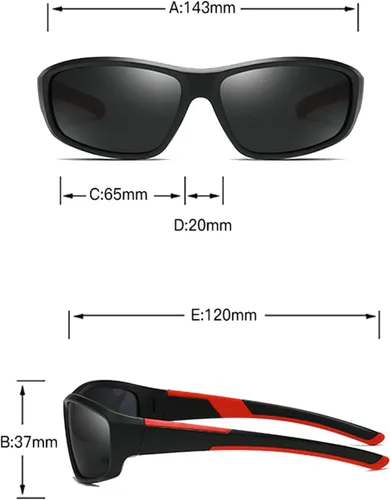 Miniatura 5 de COTIA Gafas de sol polarizadas de lectura completa envolventes para hombres para lectura al aire libre, lectura de trabajo, juego de lectura, lentes