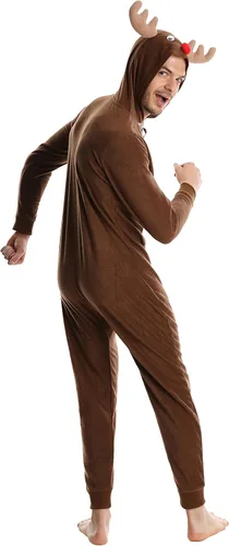 Miniatura 2 de SLEEPHERO - Pijama de Navidad para hombre, diseño de una sola pieza (estilo mameluco)