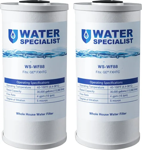 Waterspecialist FXHTC - Filtro de agua de carbono para toda la casa, repuesto para GE FXHTC, GXWH40L, GXWH35F, Culligan RFC-BBSA, plomero americano