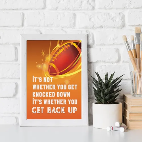 Miniatura 3 de Póster deportivo de frases motivacionales, cita deportiva, inspiradora, arte de baloncesto, fútbol, béisbol, fútbol, para dormitorio, sala