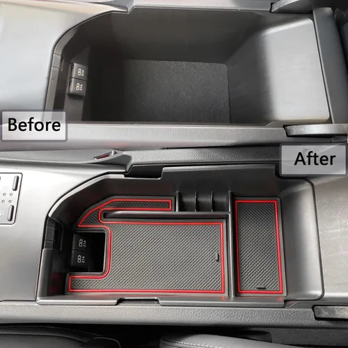 Miniatura 2 de EDBETOS Bandeja Organizadora de Consola Central Compatible con Toyota Camry XLE XSE 2018-2024 y Camry LE SE 2020-2023 2024 Accesorios Caja de Rojo