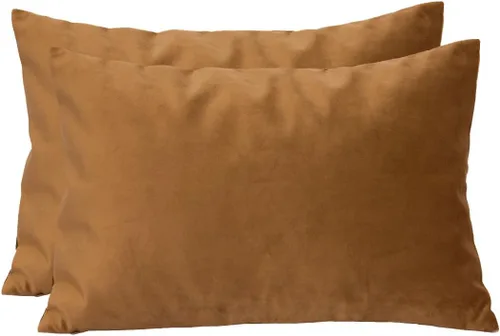 Miniatura 137 de TangDepot - Funda de almohada lisa de terciopelo, funda de cojín supersuave de lujo, muchas opciones de colores y tamaños