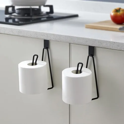 Miniatura 3 de INIUNIK Over The Tank - Soporte de papel higiénico, soporte de rollo de papel higiénico de metal, reserva dispensadora para almacenamiento y Negro