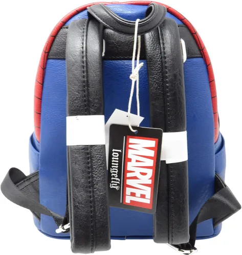 Miniatura 3 de Loungefly X Mochila de cuero sintético de Marvel Spider-Man Suit Mini RojoAzul Viajar