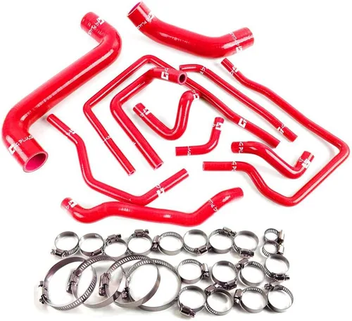 Miniatura 12 de G-PLUS Kit de abrazaderas de manguera de refrigerante de radiador de silicona compatible con Subaru Impreza WRX/STi GDA/GDB EJ207 2002-2007 negro