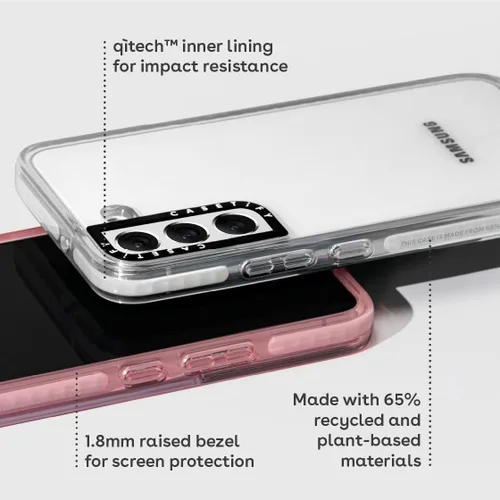 Miniatura 6 de CASETiFY Funda de impacto para Galaxy S22+ - Adhesivo Aries Moross, color negro transparente