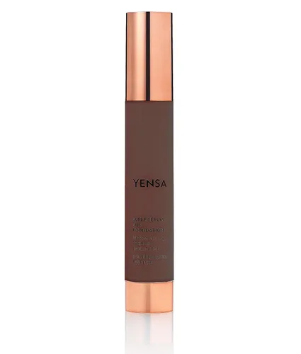 Miniatura 21 de YENSA Base de maquillaje de suero – Base de cobertura completa súper sedosa enriquecida con péptidos, vitamina C y ácido ferúlico para ayudar a 34