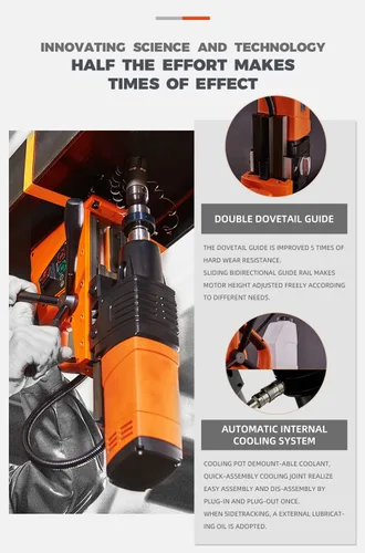 Miniatura 3 de Perforadoras magnéticas portátiles de 1100 W y cortadores anulares con fuerza magnética de 10000 N y 450 RPM