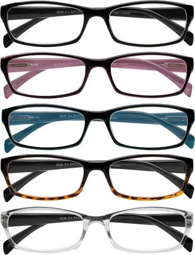 Miniatura 2 de Yogo Vision Reading Glasses 5 Pairs Fashion Ladies Quality Designed Spring Hinge Readers for Women