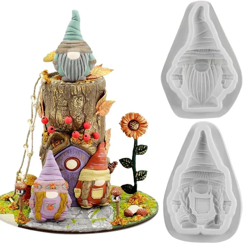 Miniatura 10 de Sijiangmold Molde de silicona para pastel de árbol de Navidad para decoración de pasteles de Navidad, decoración de cupcakes, caramelo de chocolate