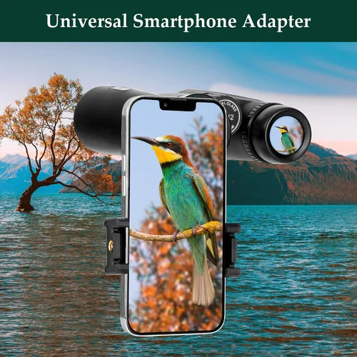 Miniatura 3 de Adorrgon Prismáticos HD de 12 x 42 pulgadas para adultos de alta potencia con adaptador de teléfono, trípode y adaptador de trípode, binoculares