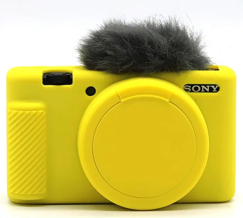 Miniatura 6 de Profesional seguro silicona cámara caso cubierta cubierta cuerpo piel para Sony ZV-1 ZV1 ZV 1 Digital Vlogger cámara (blanco)