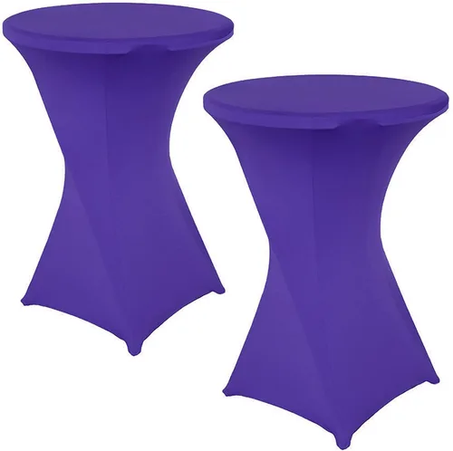 Miniatura 12 de Jeloris Paquete de 2 manteles redondos de elastano elástico de elastano de 32 x 43 pulgadas, color negro, para bodas, banquetes, eventos, fiestas
