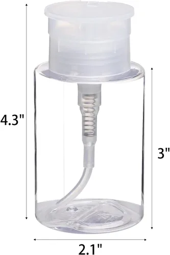 Miniatura 2 de Paquete de 3 unidades de dispensador de esmalte de uñas, dispensador vacío para alcohol, acetona, esmalte de uñas y removedor de maquillaje, 5.1 fl
