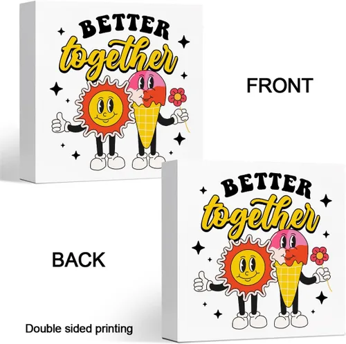 Miniatura 3 de Better Together - Cartel de madera de verano para el hogar, dormitorio, oficina, granja, estantería, decoración de escritorio de pared