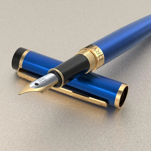 Miniatura 5 de Pluma estilográfica Dryden Luxury, clásica y moderna, de colección ejecutiva y vintage, idea de regalo de negocios y para la caligrafía, Azul Azul