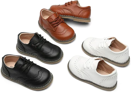 Miniatura 14 de DADAWEN - Zapatos de vestir para niña con cordones para uniforme de Oxford, cómodos, mocasines (niños pequeños)